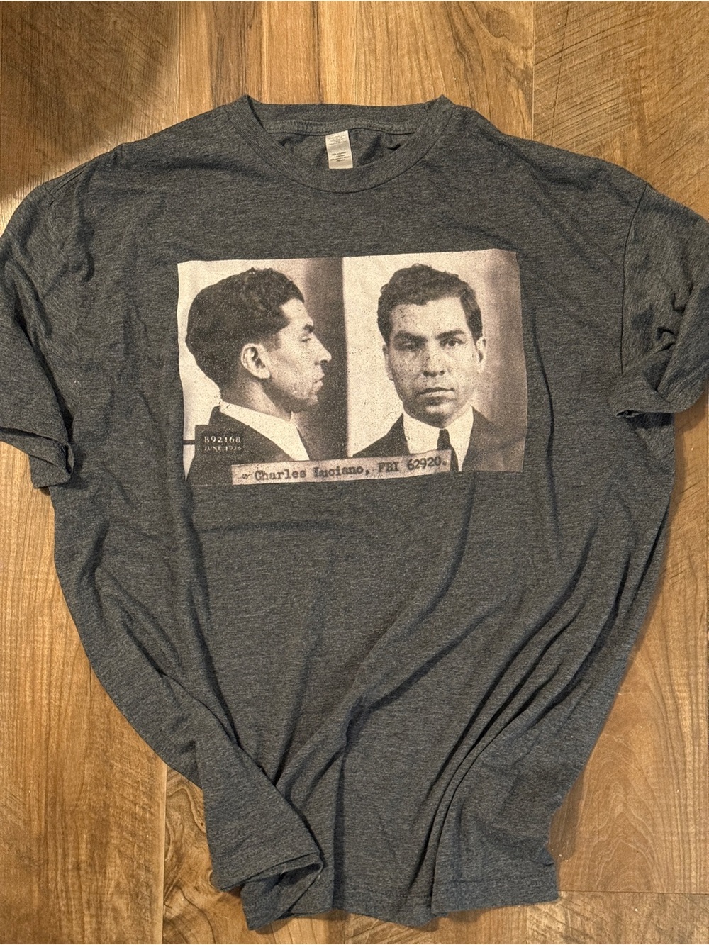 Lucky Luciano FBI Mugshot Shirt